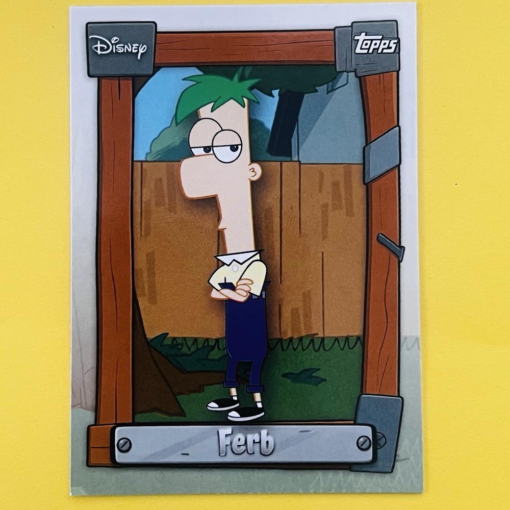 2026 Topps Disney Neon Ferb P&F-2 Phineas and Ferb Insert Card